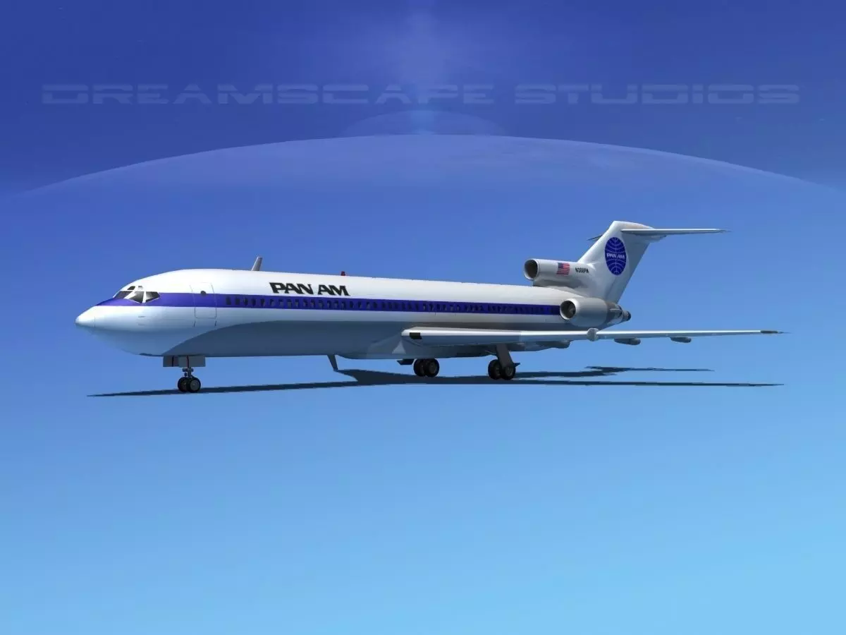 Boeing 727-200 Pan Am 1 3D model_0