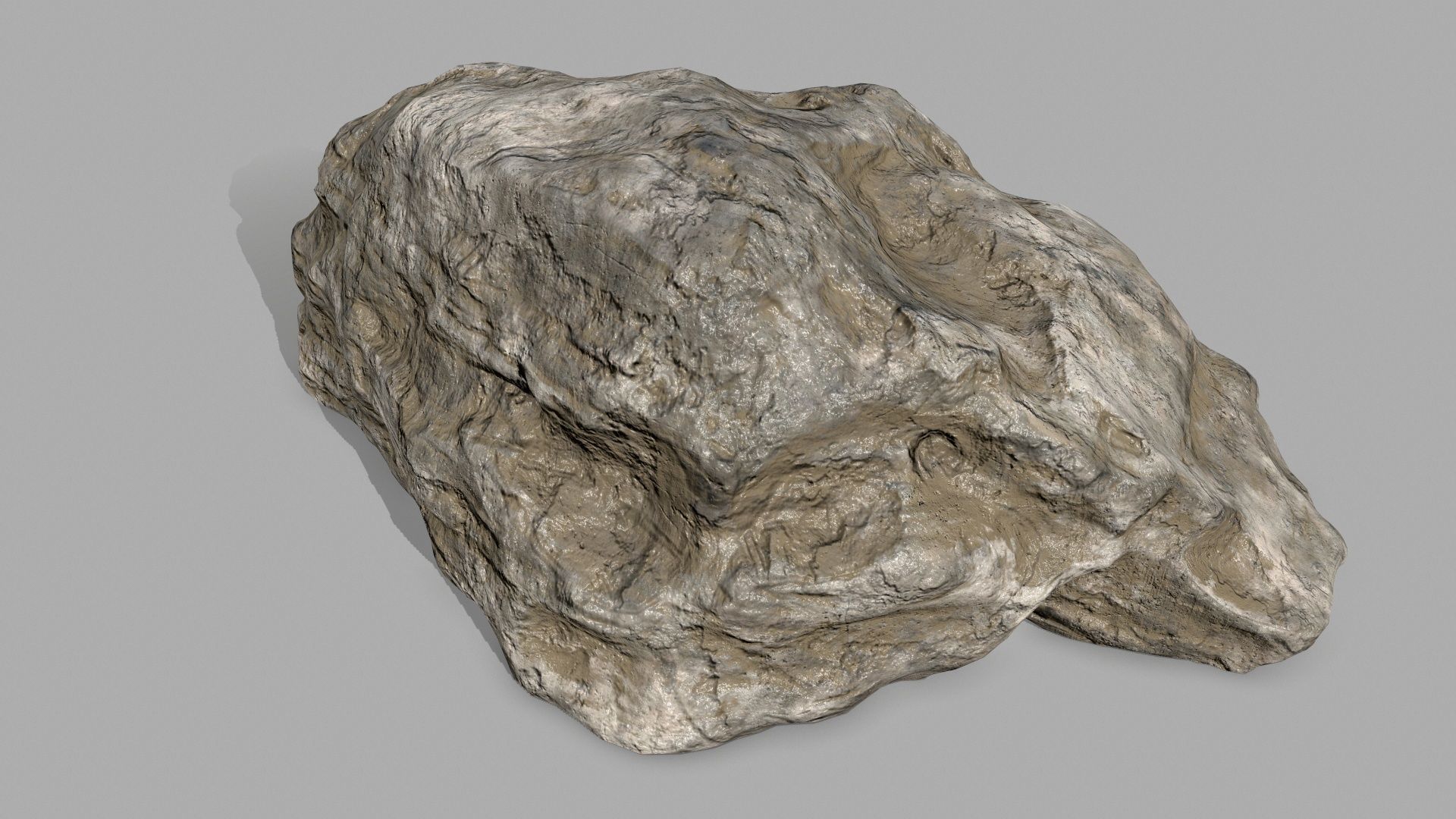 dirty rocks Low-poly 3D model_6