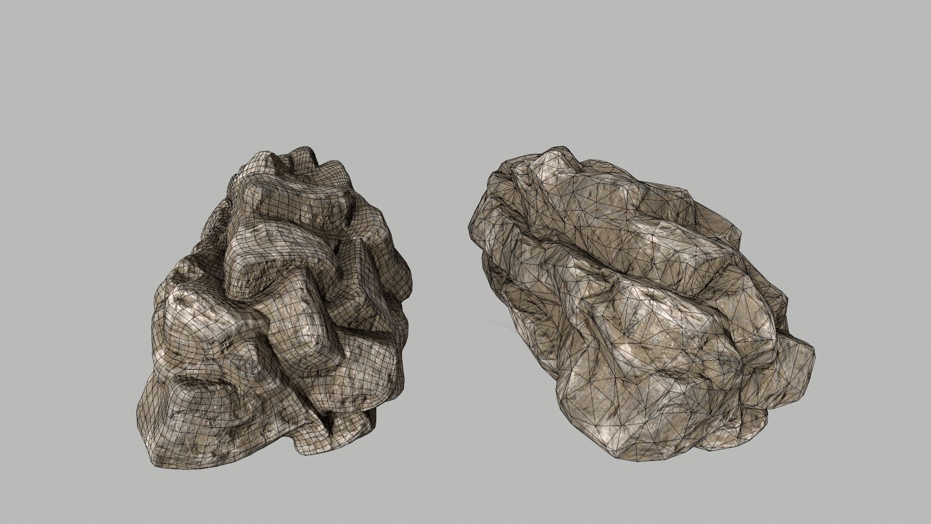 dirty rocks Low-poly 3D model_15