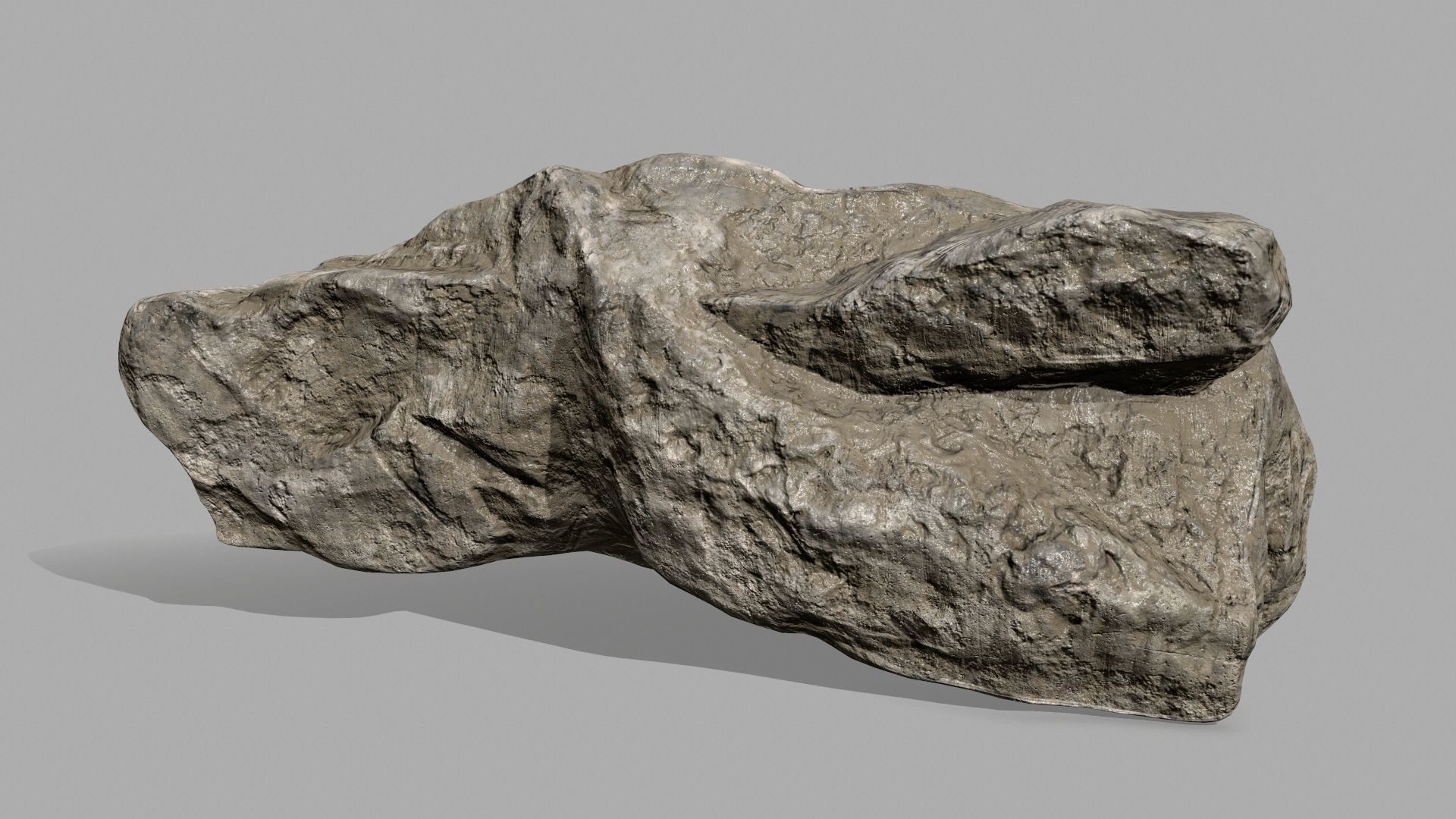 dirty rocks Low-poly 3D model_7