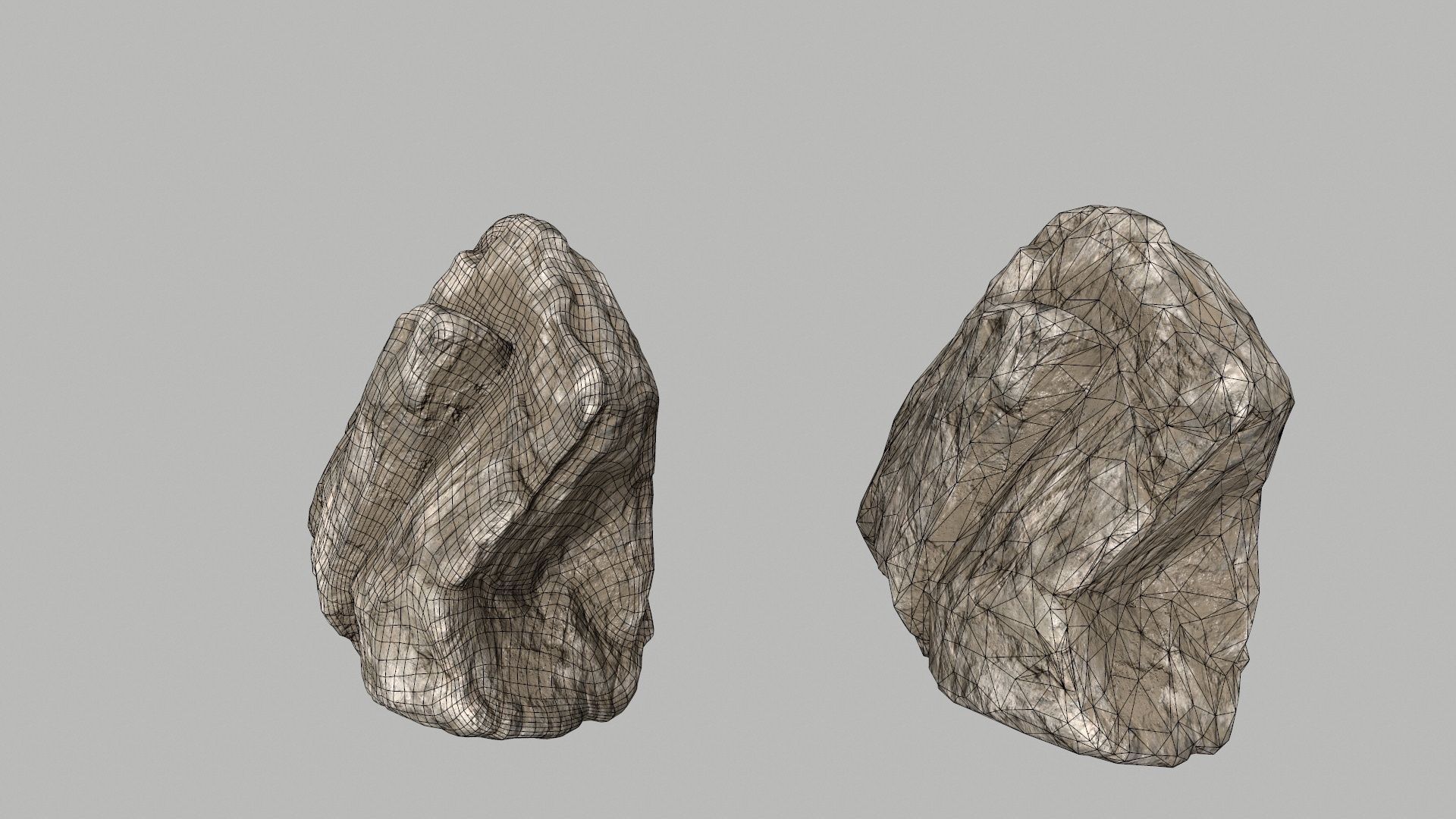 dirty rocks Low-poly 3D model_16