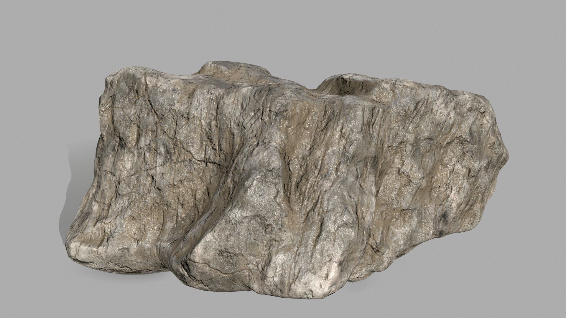dirty rocks Low-poly 3D model_4