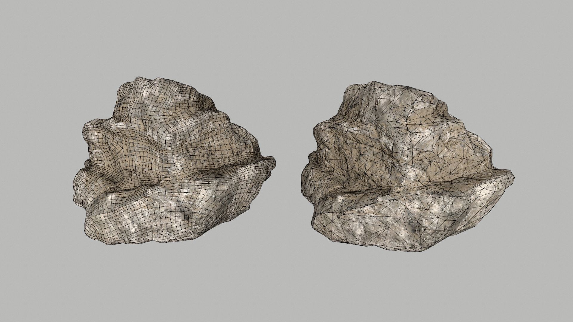 dirty rocks Low-poly 3D model_11
