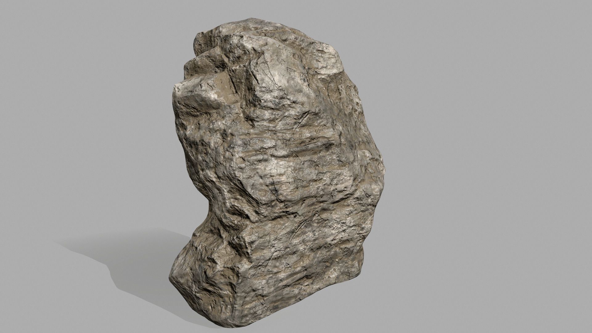 dirty rocks Low-poly 3D model_1