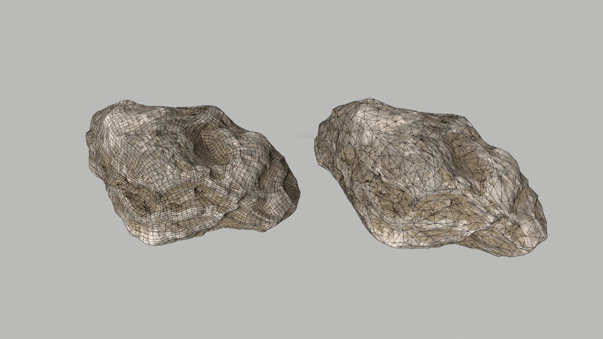 dirty rocks Low-poly 3D model_17
