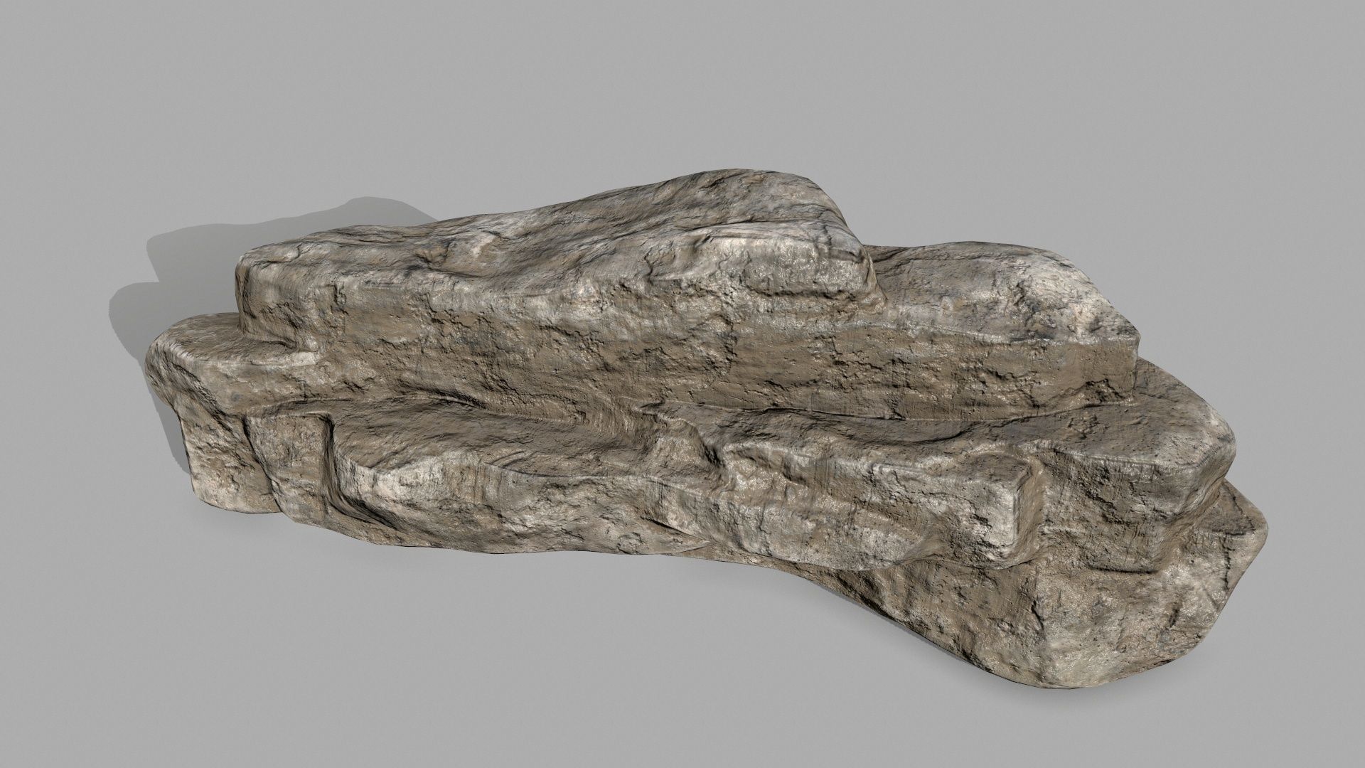 dirty rocks Low-poly 3D model_8