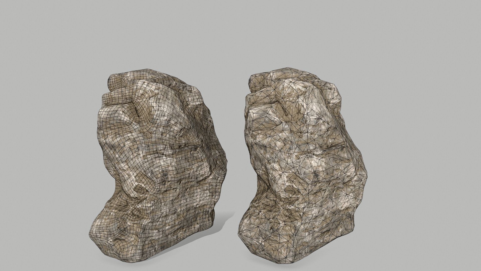 dirty rocks Low-poly 3D model_10