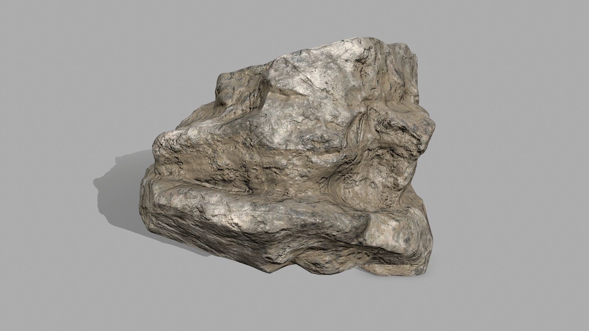 dirty rocks Low-poly 3D model_9