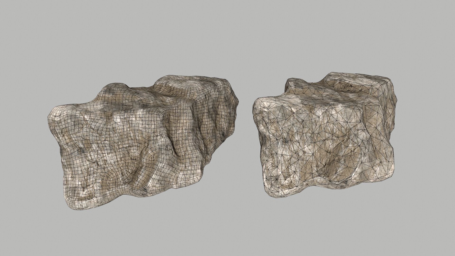 dirty rocks Low-poly 3D model_13