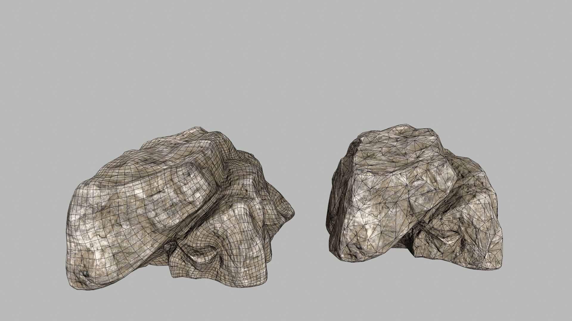 dirty rocks Low-poly 3D model_14