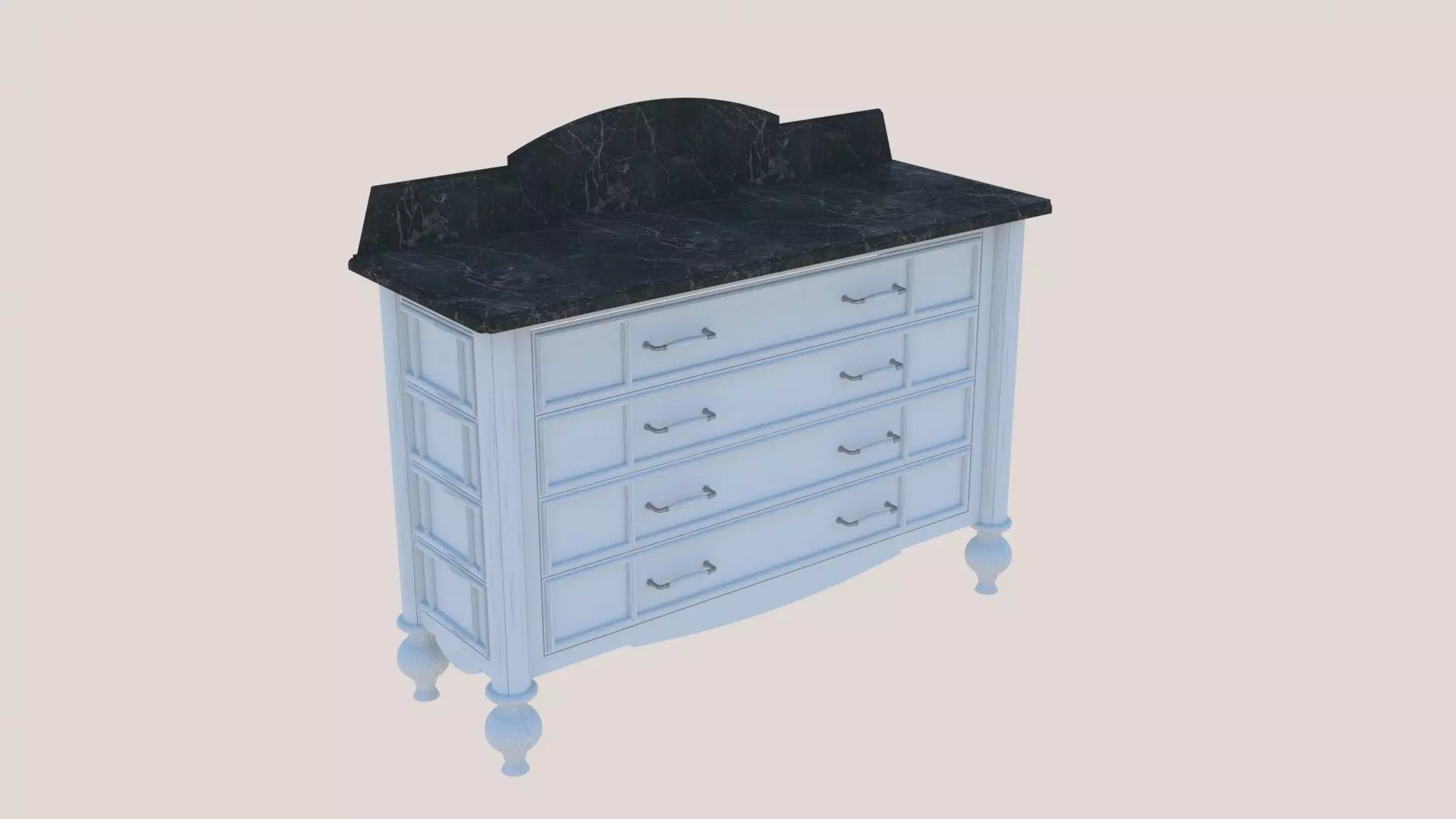 Dresser Classic Free low-poly 3D model