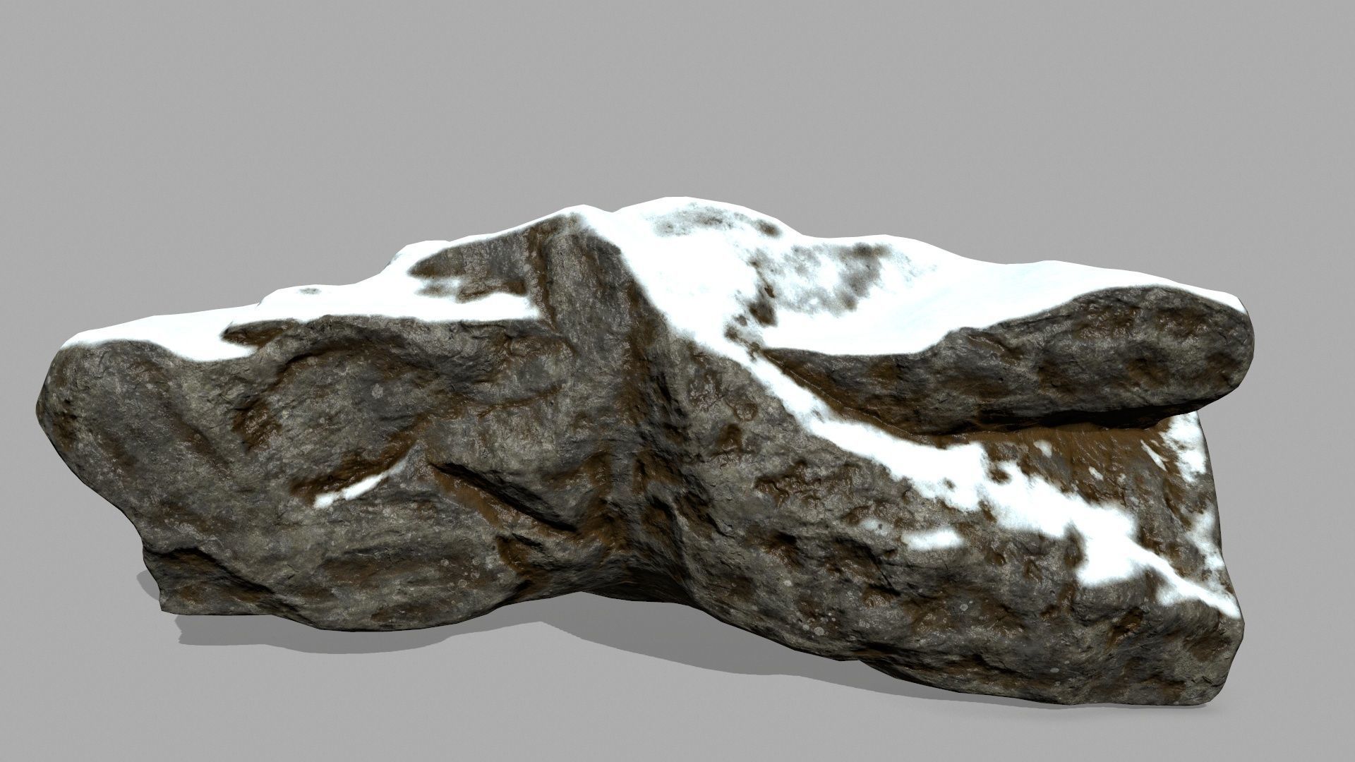 snow rocks Low-poly 3D model_7