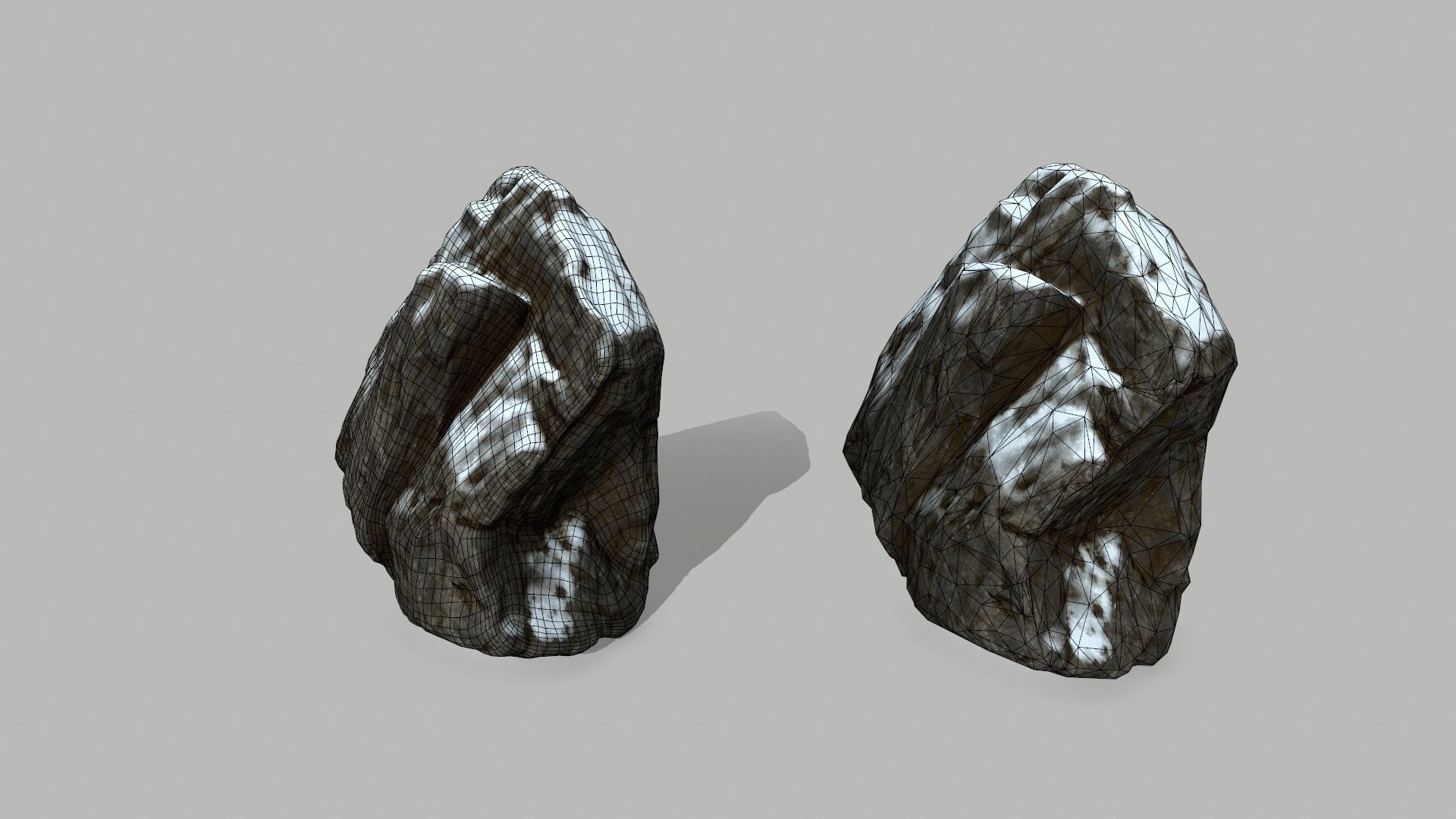 snow rocks Low-poly 3D model_14
