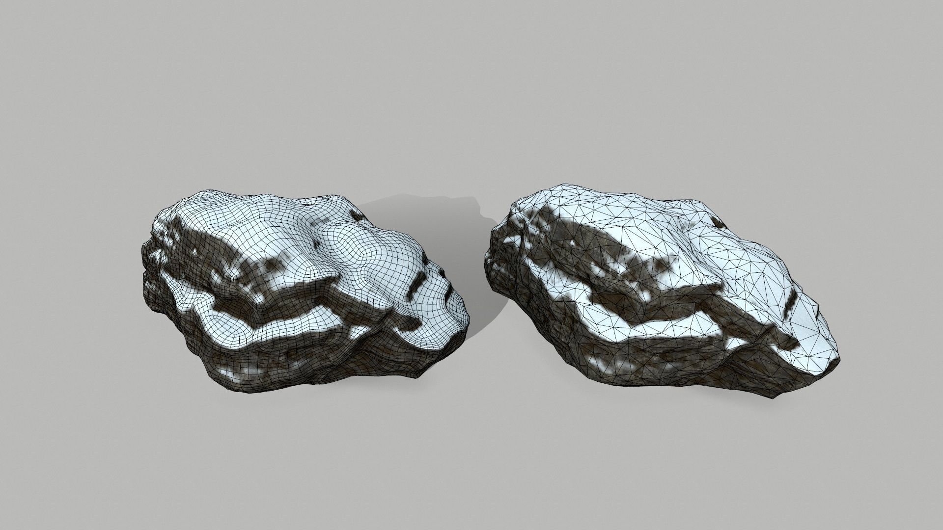 snow rocks Low-poly 3D model_11
