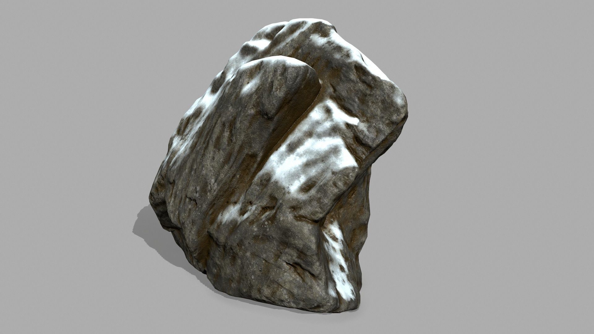 snow rocks Low-poly 3D model_5