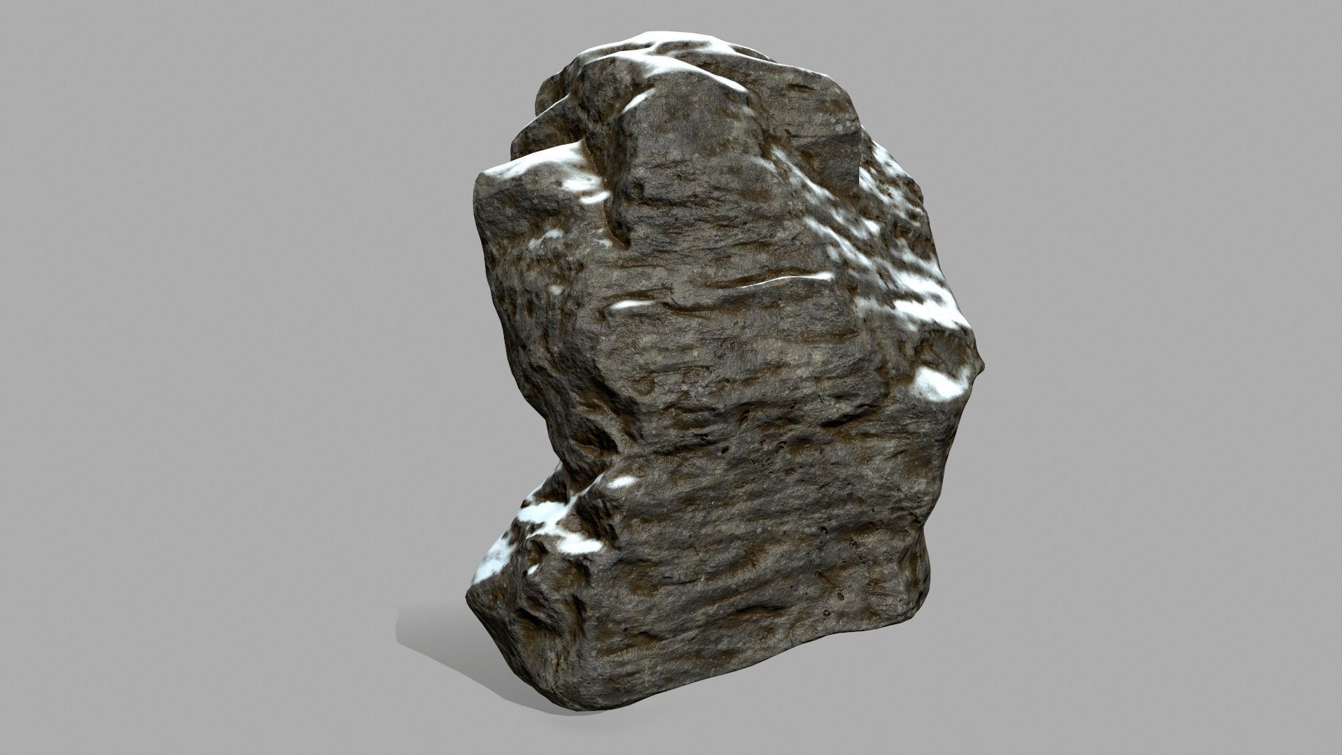 snow rocks Low-poly 3D model_3