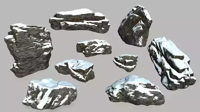 snow rocks