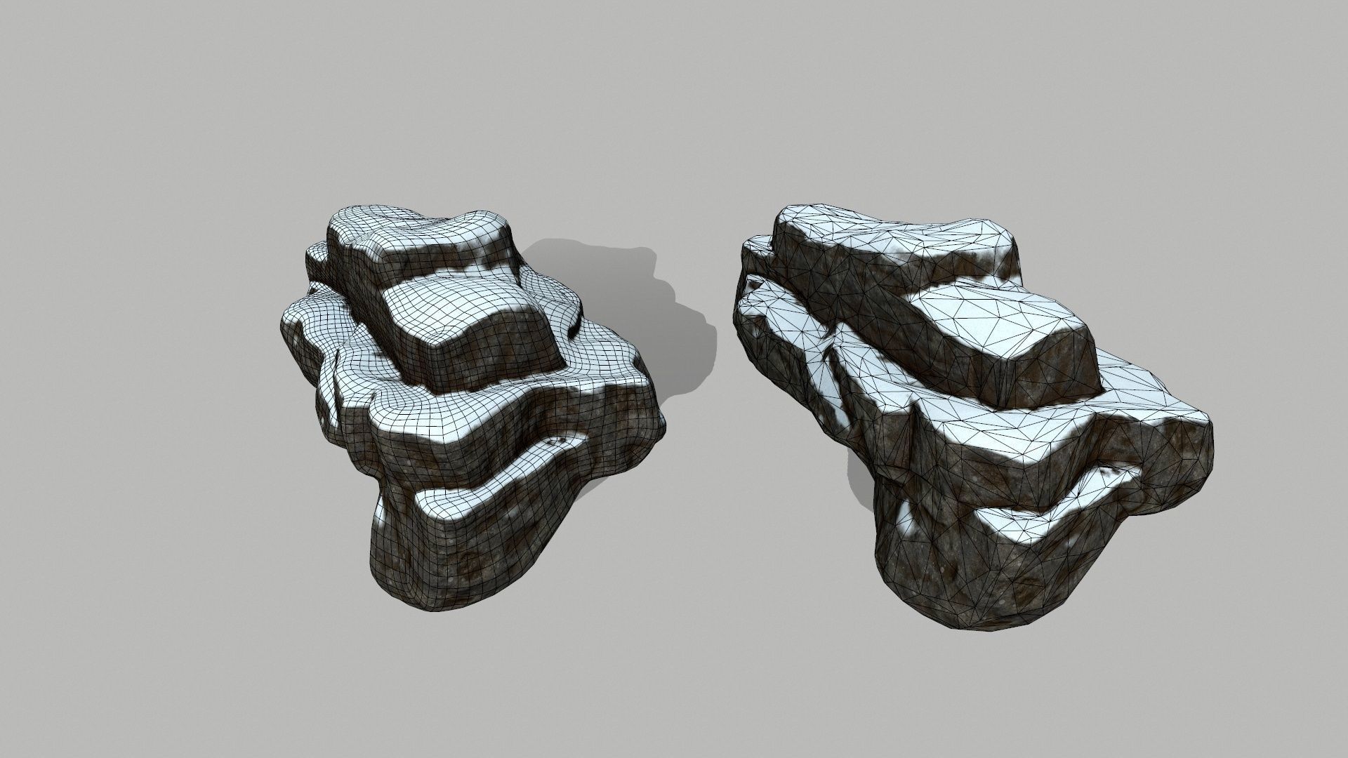 snow rocks Low-poly 3D model_13