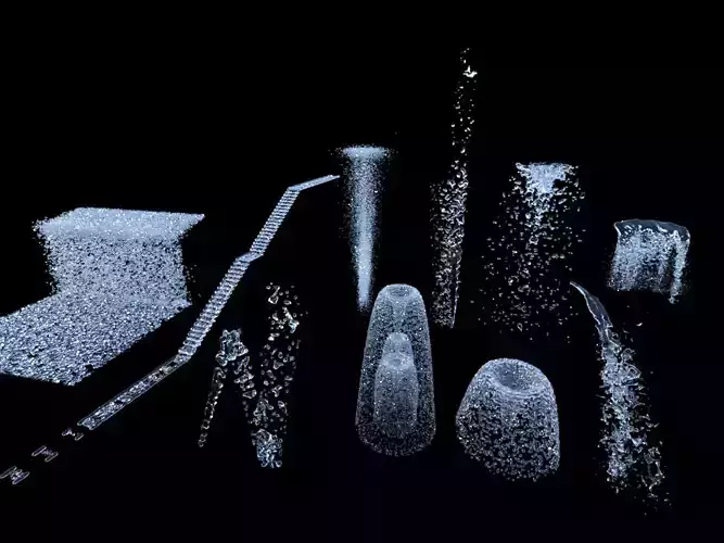 Water Collection two waterfalls 3D model