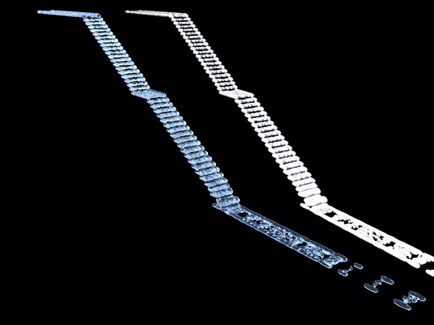 Water Collection two waterfalls 3D model_4