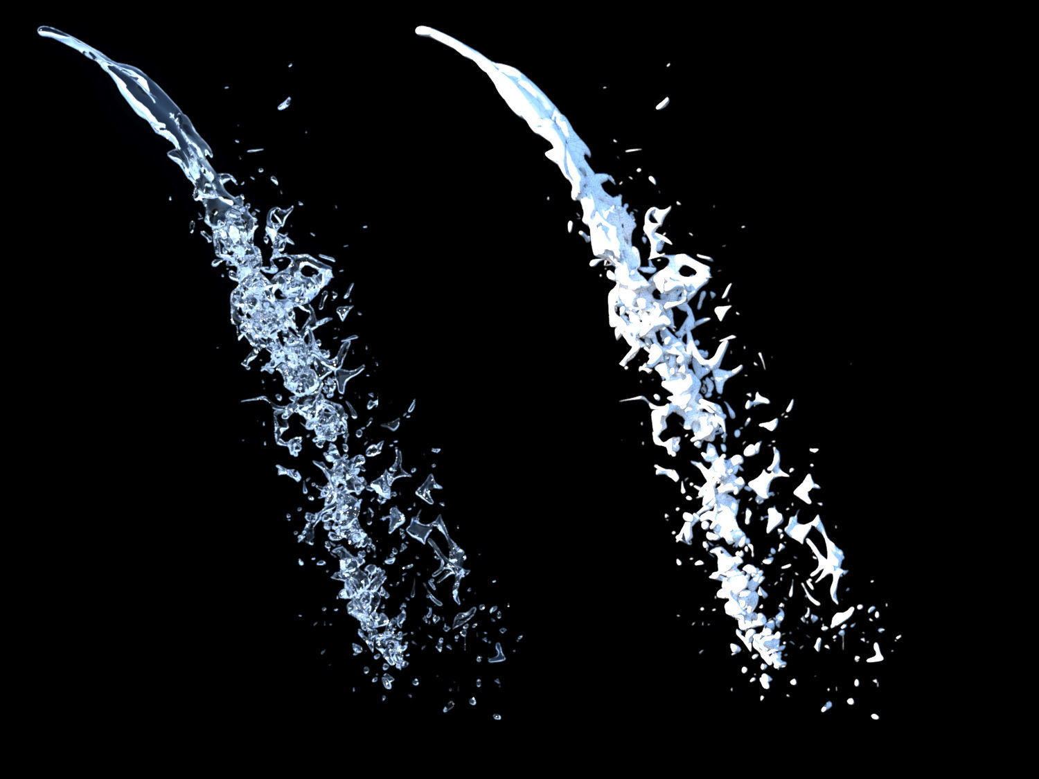 Water Collection two waterfalls 3D model_11
