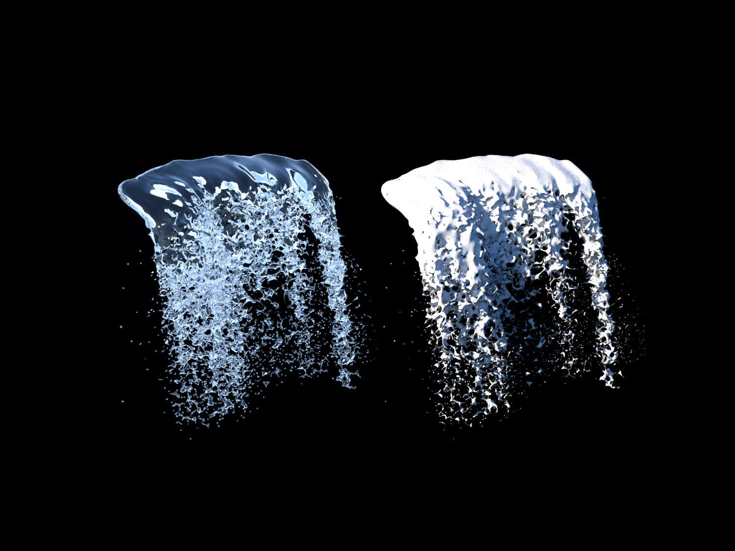 Water Collection two waterfalls 3D model_8