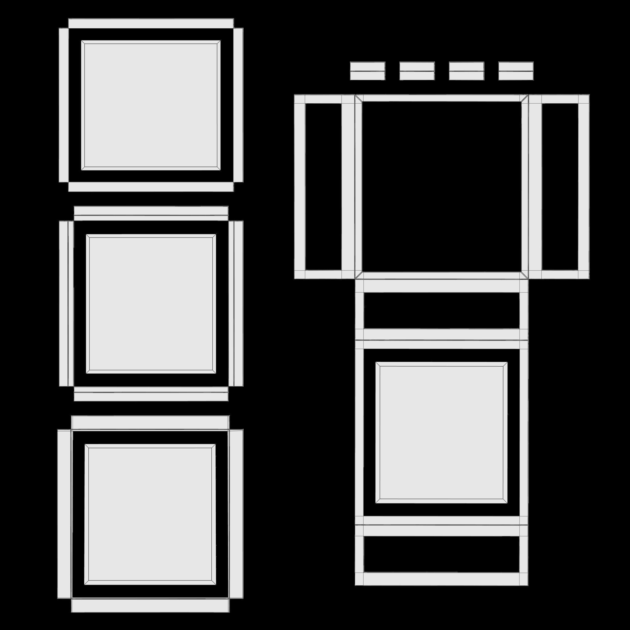 Living Room Coffee Table Low-poly 3D model_7