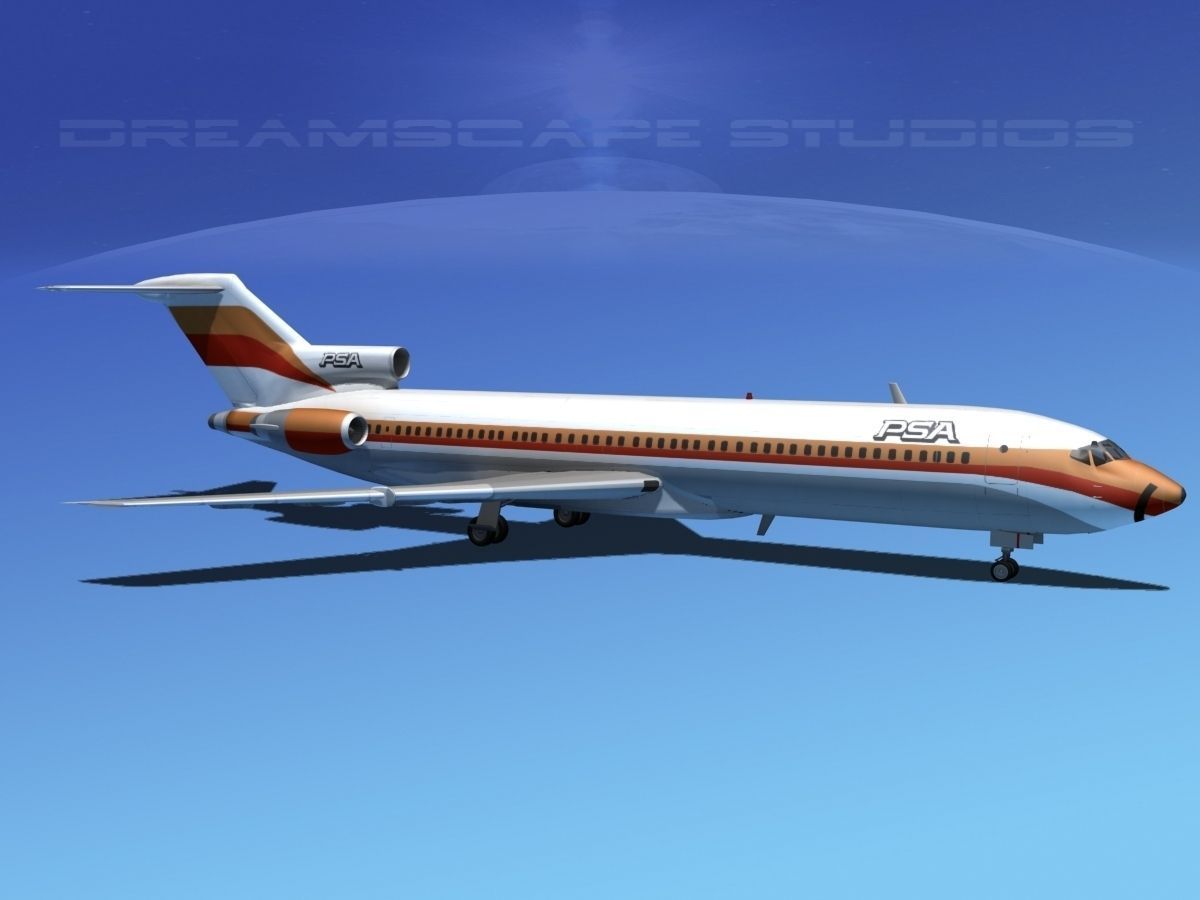 Boeing 727-200 PSA 3D model_7