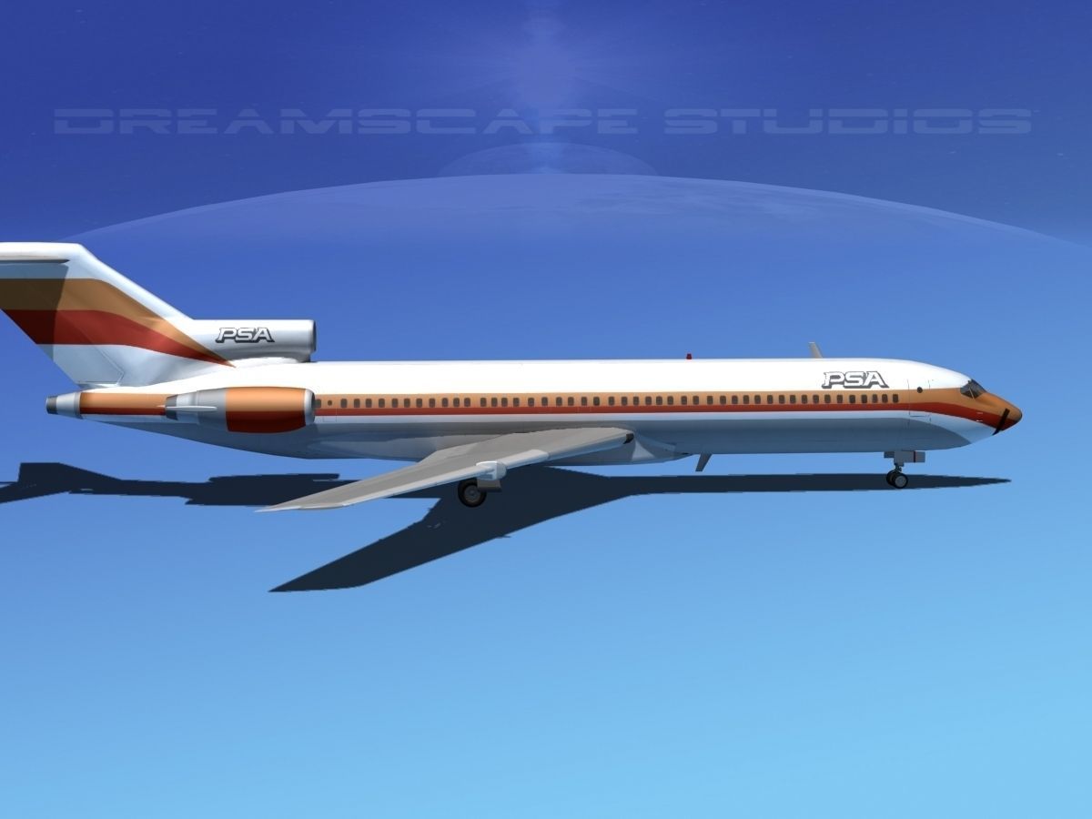 Boeing 727-200 PSA 3D model_9