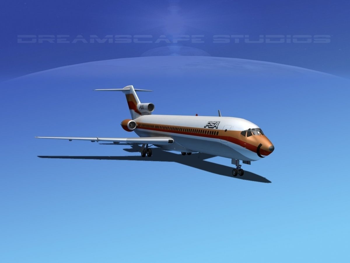 Boeing 727-200 PSA 3D model_6