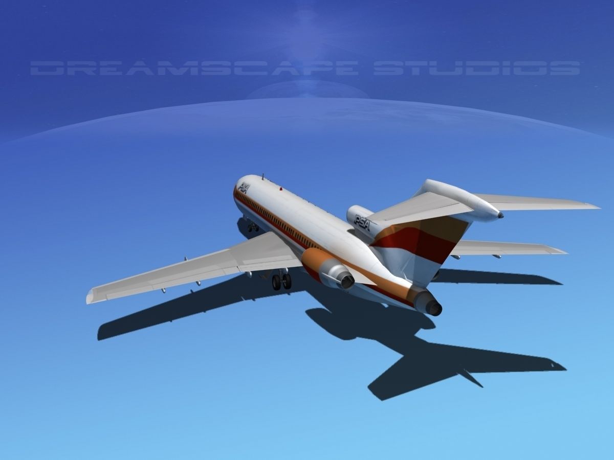 Boeing 727-200 PSA 3D model_12