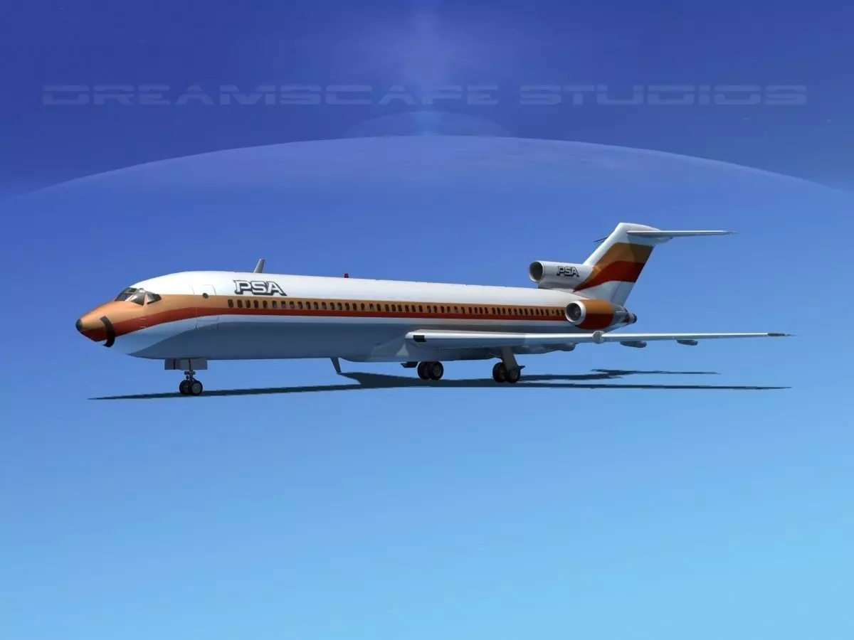 Boeing 727-200 PSA 3D model_0