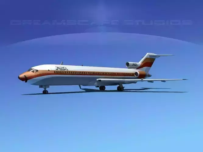 Boeing 727-200 PSA 3D model Boeing 727-200 PSA 3D model