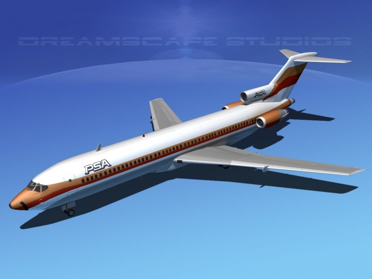 Boeing 727-200 PSA 3D model_15