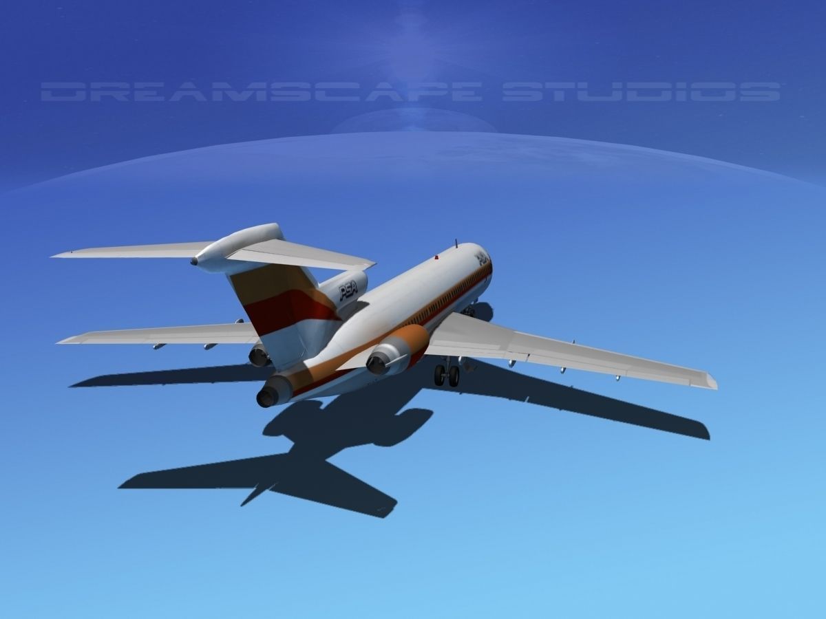 Boeing 727-200 PSA 3D model_10