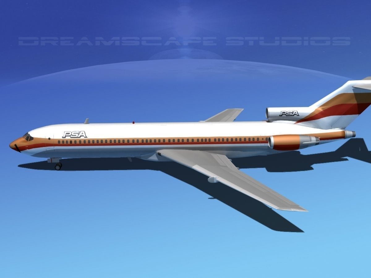 Boeing 727-200 PSA 3D model_14