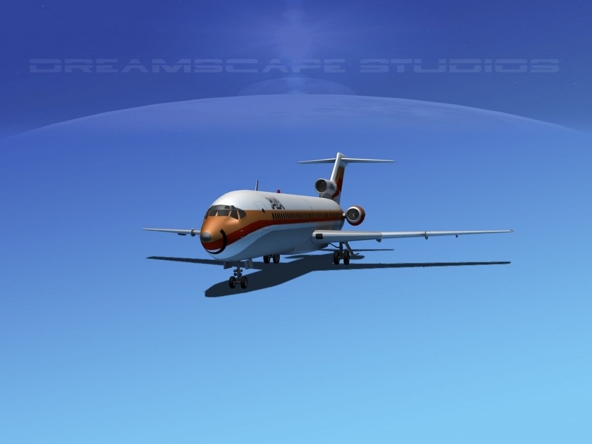 Boeing 727-200 PSA 3D model_8