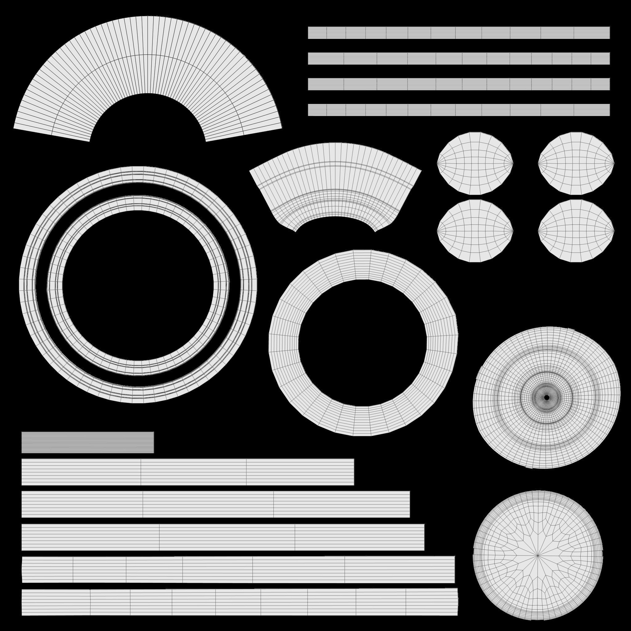 Living Room Table Lamp Low-poly 3D model_11