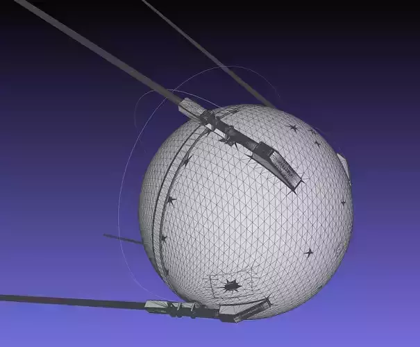 Sputnik Satellite 3D-Printable Detailed Scale Model 3D print model