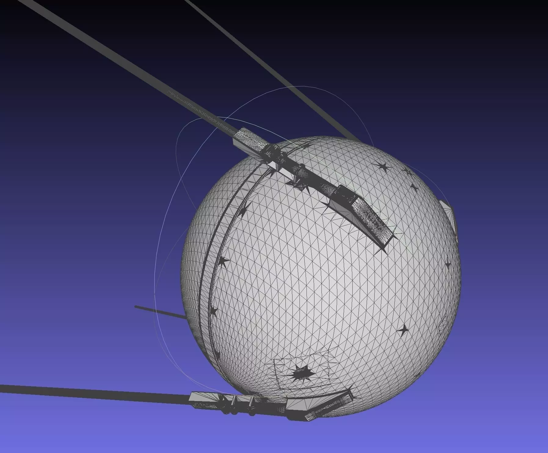 Sputnik Satellite 3D-Printable Detailed Scale Model 3D print model_0