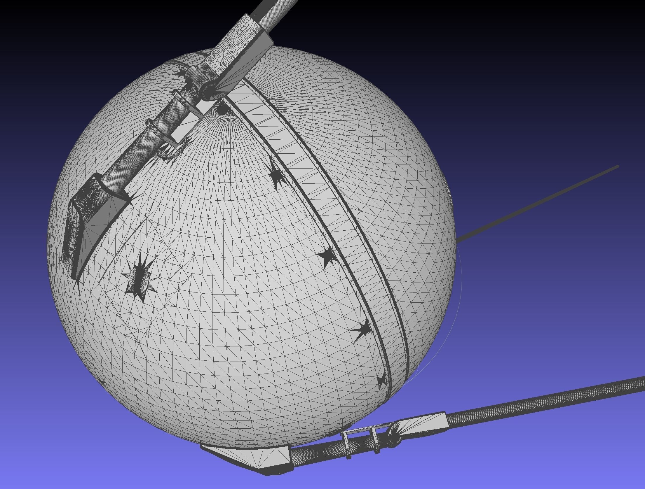 Sputnik Satellite 3D-Printable Detailed Scale Model 3D print model_12