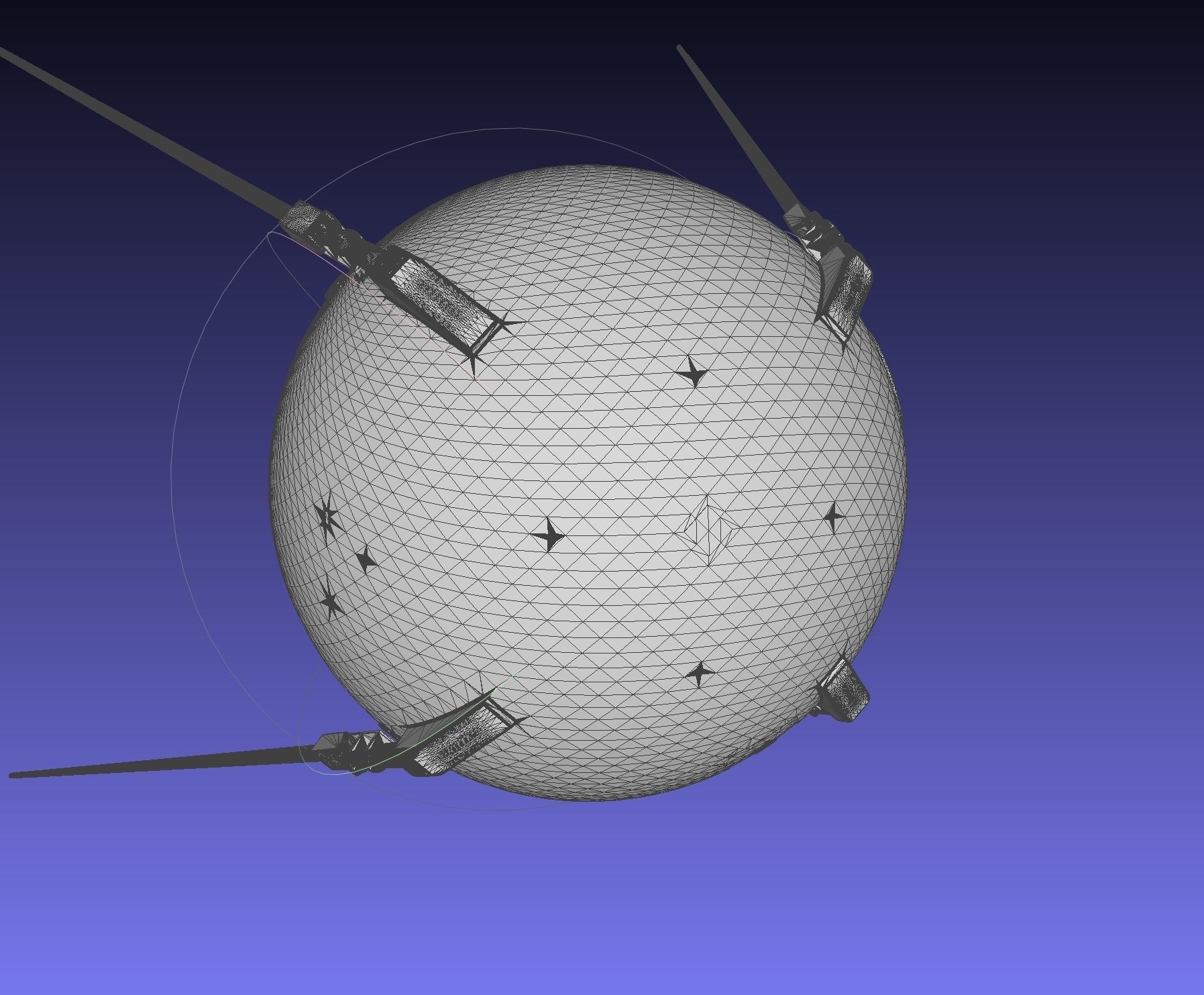 Sputnik Satellite 3D-Printable Detailed Scale Model 3D print model_7