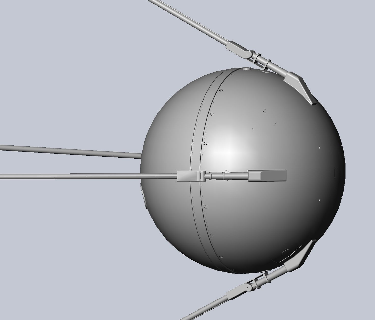Sputnik Satellite 3D-Printable Detailed Scale Model 3D print model_37
