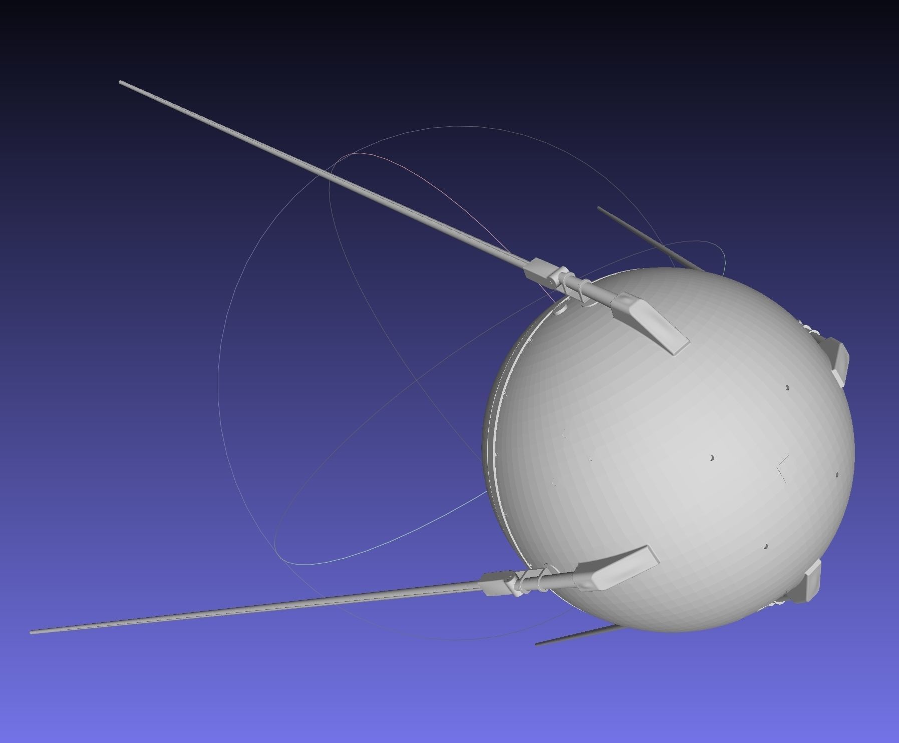 Sputnik Satellite 3D-Printable Detailed Scale Model 3D print model_19