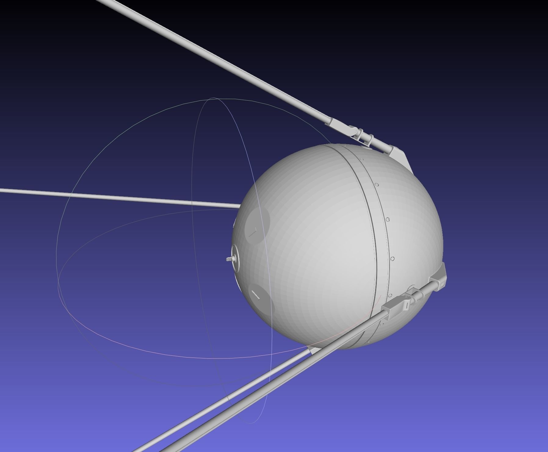 Sputnik Satellite 3D-Printable Detailed Scale Model 3D print model_14