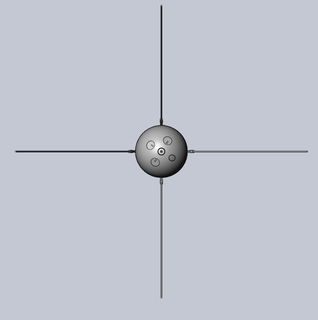 Sputnik Satellite 3D-Printable Detailed Scale Model 3D print model_33