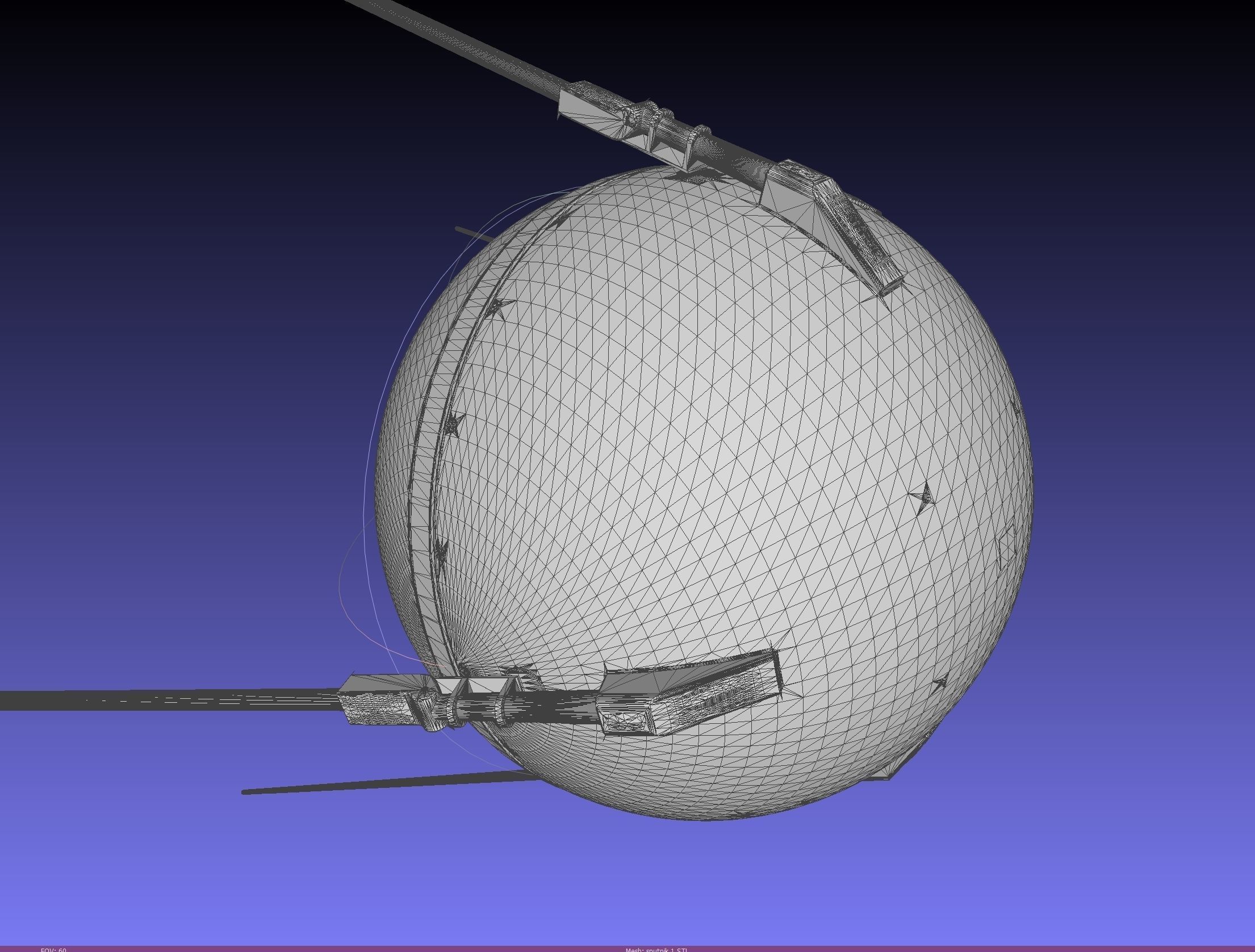 Sputnik Satellite 3D-Printable Detailed Scale Model 3D print model_9