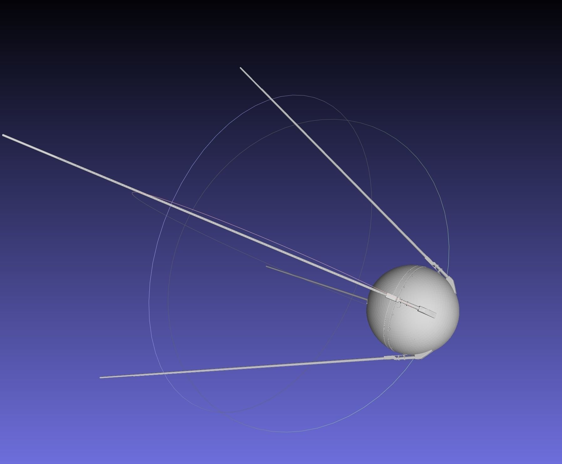 Sputnik Satellite 3D-Printable Detailed Scale Model 3D print model_1