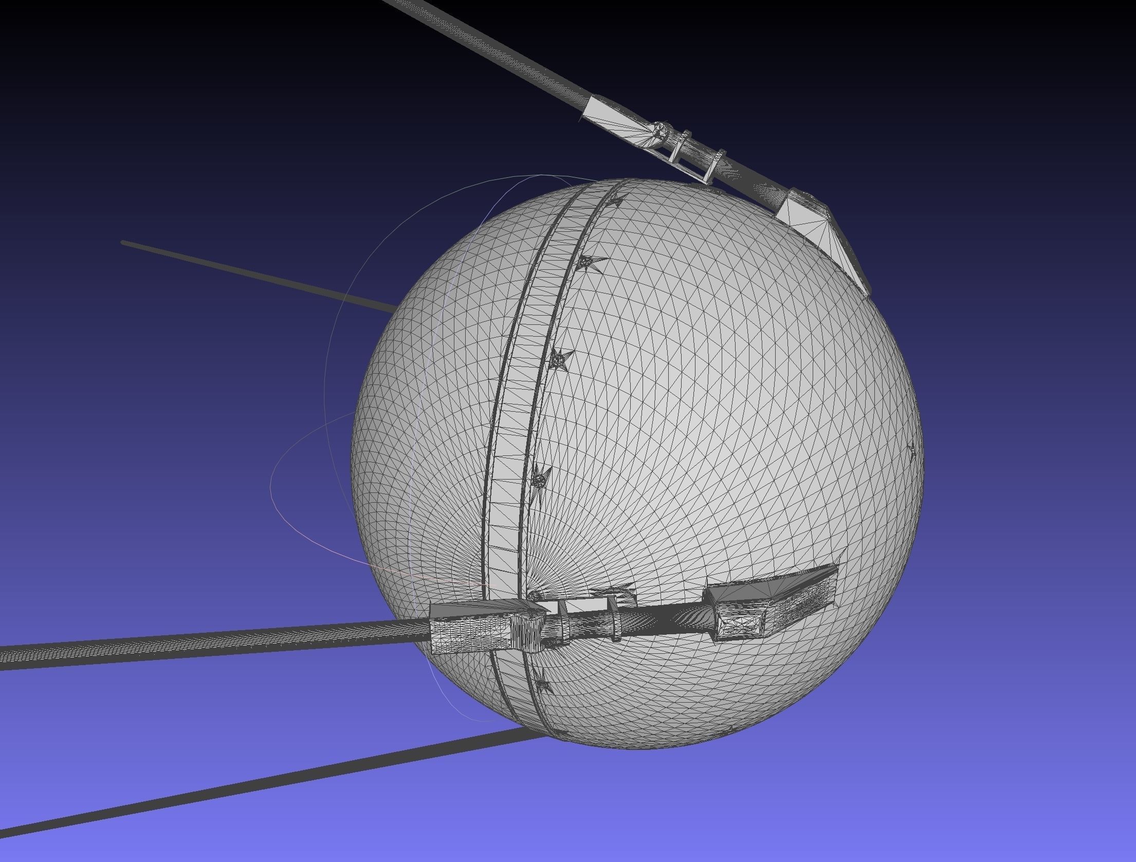 Sputnik Satellite 3D-Printable Detailed Scale Model 3D print model_8