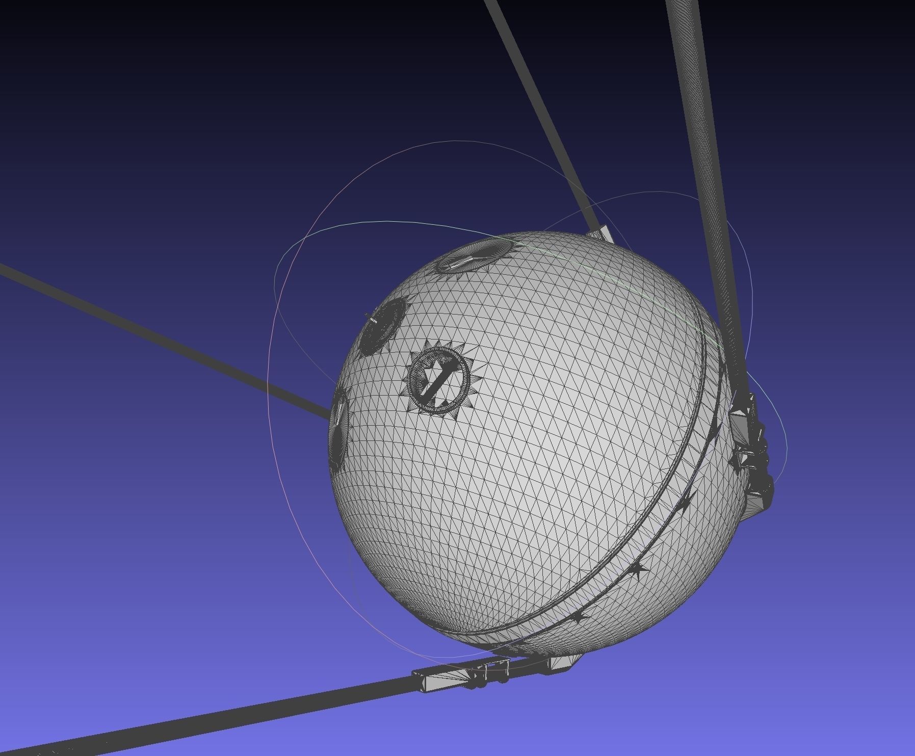 Sputnik Satellite 3D-Printable Detailed Scale Model 3D print model_13